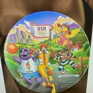 McDonalds Atlanta Olympics‎ Plate Plastic Ronald McDonald 9.5" Collectible 1996
